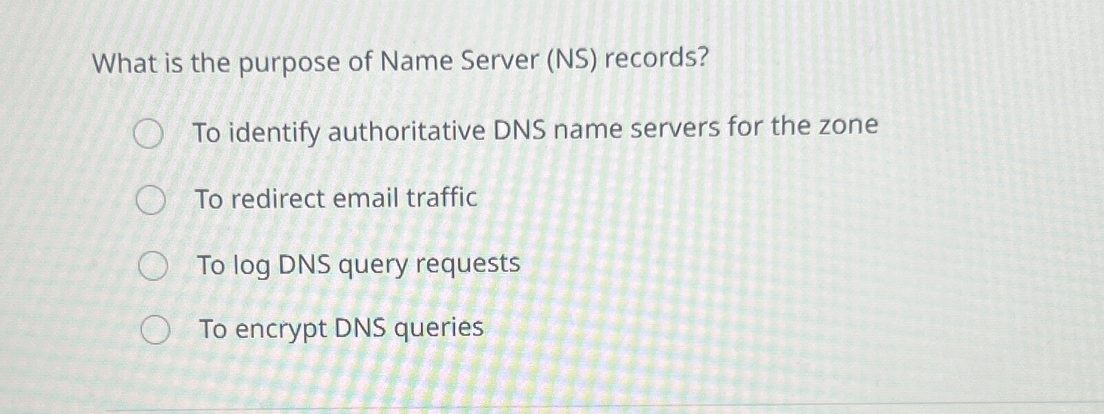 What is the purpose of Name Server ( NS )