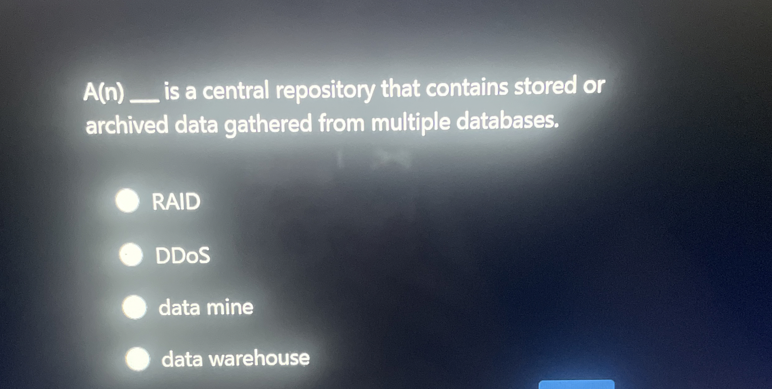 A ( n ) is a central repository that contains