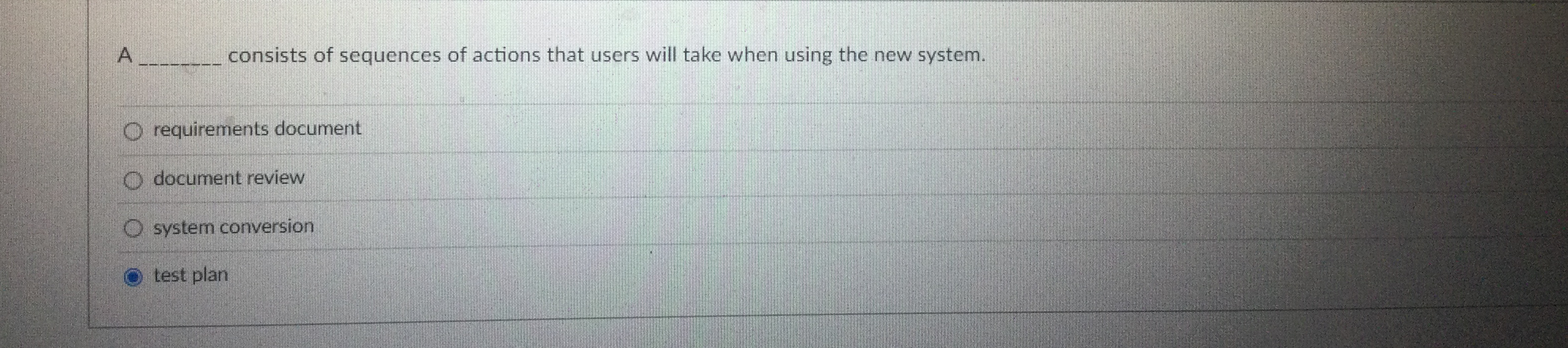 A consists of sequences of actions that users