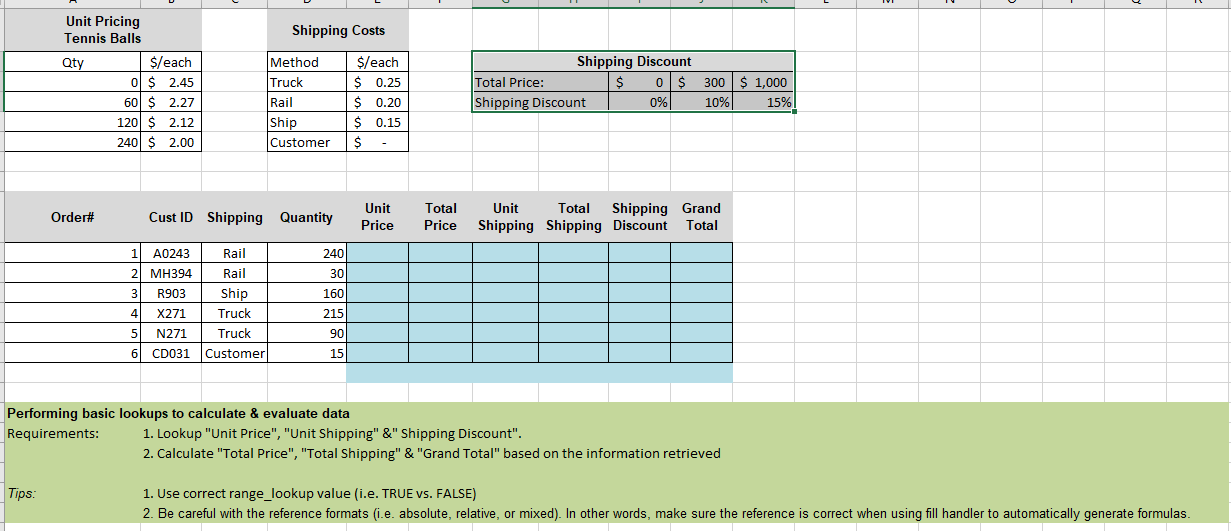 Performing basic lookups to calculate \ &