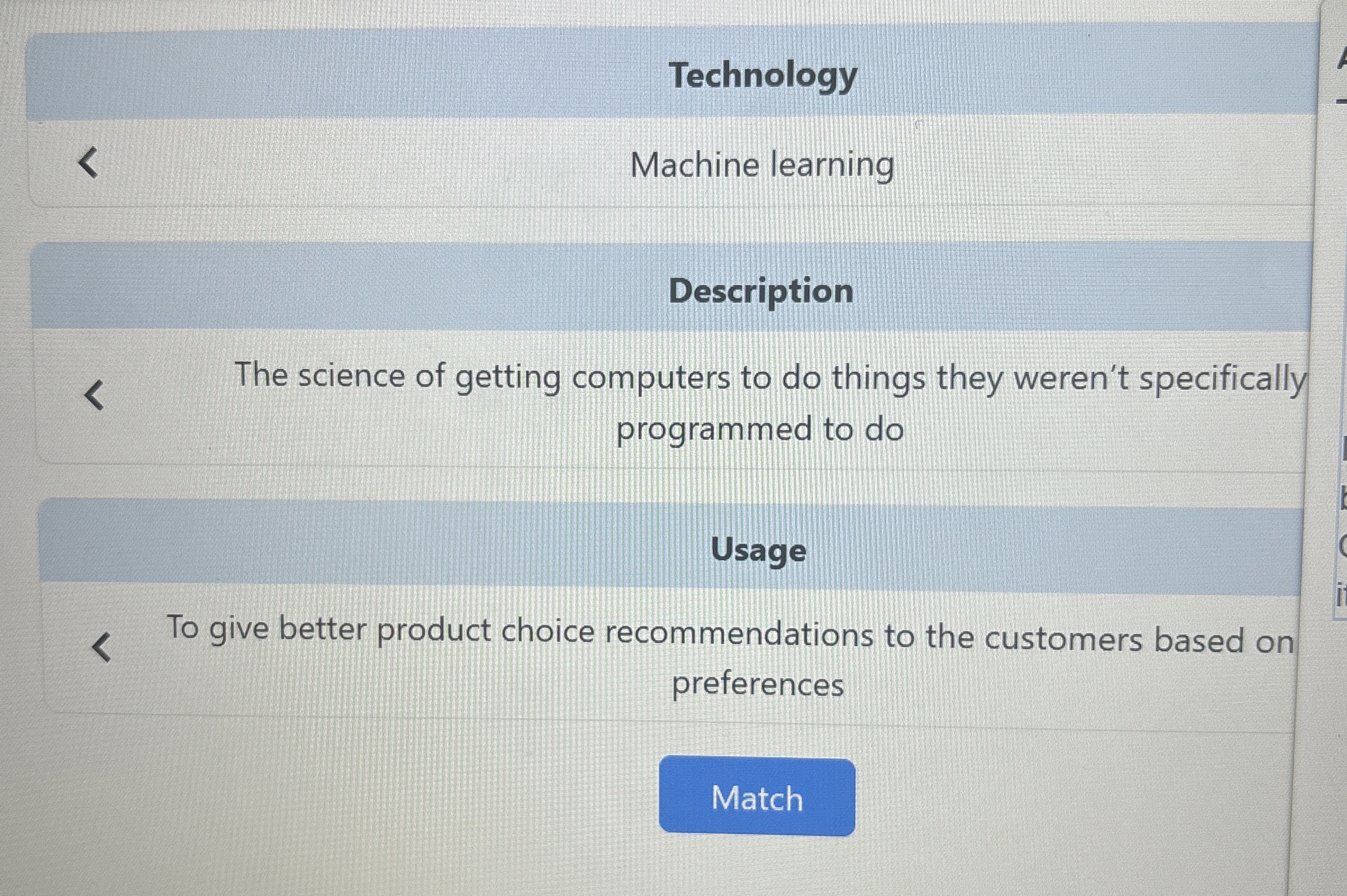 Technology Machine learning Description The