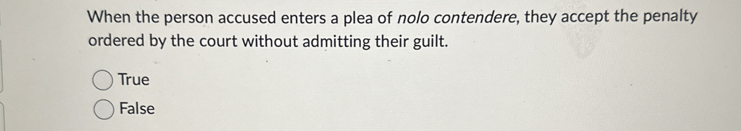 When the person accused enters a plea of nolo