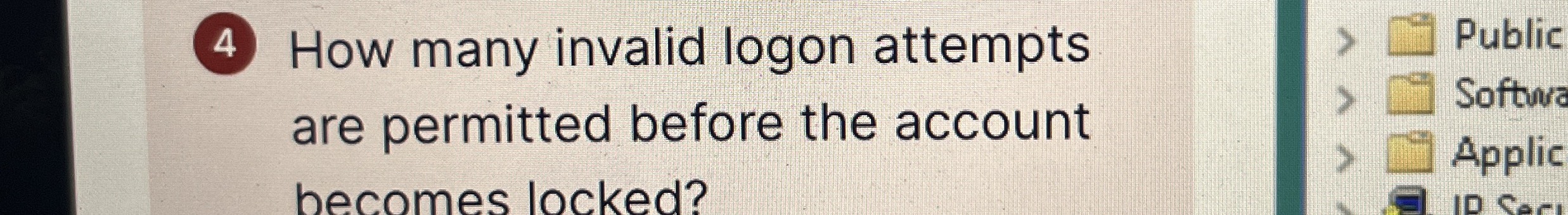 How many invalid logon attempts are permitted