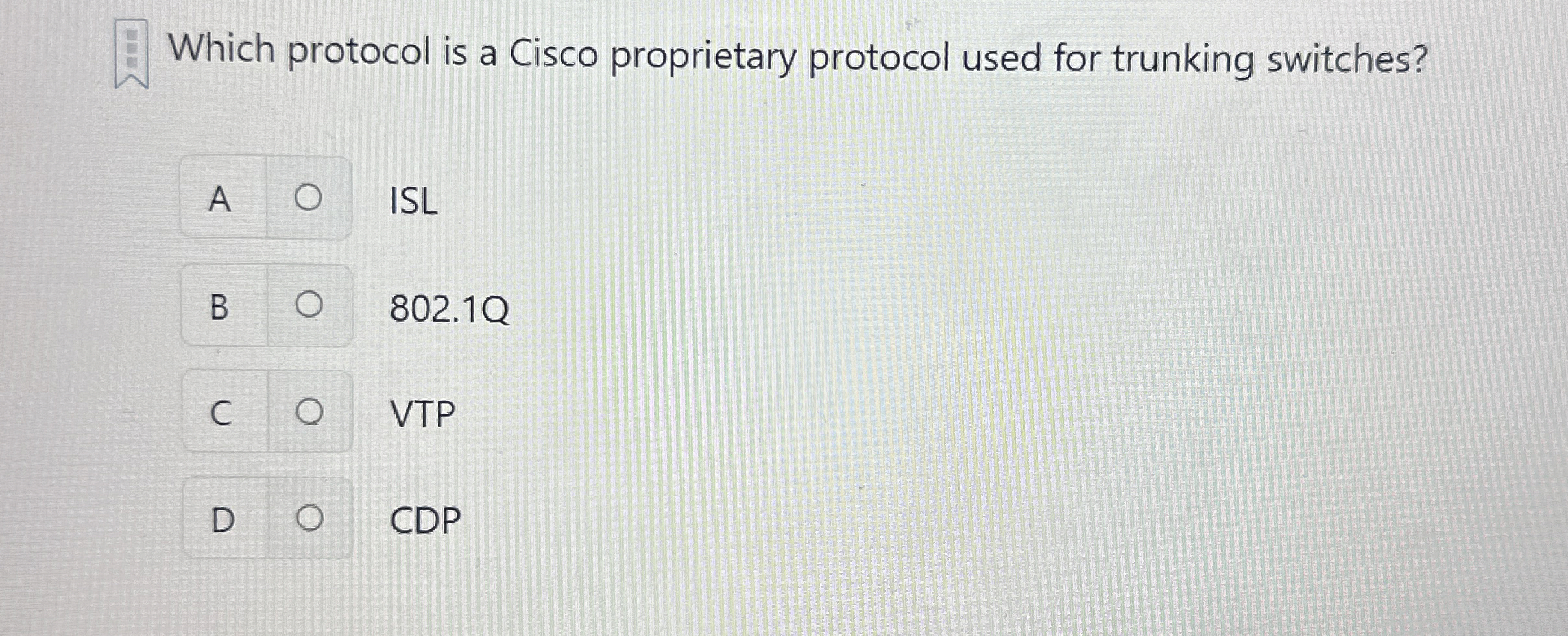 Which protocol is a Cisco proprietary protocol