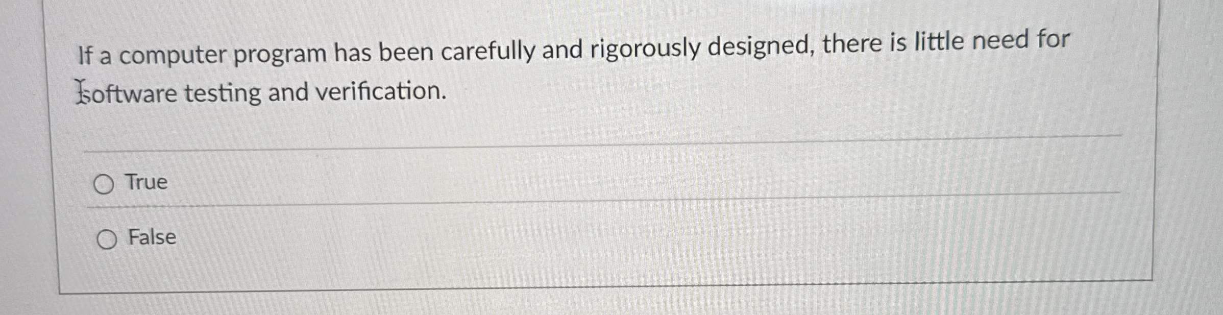 If a computer program has been carefully and