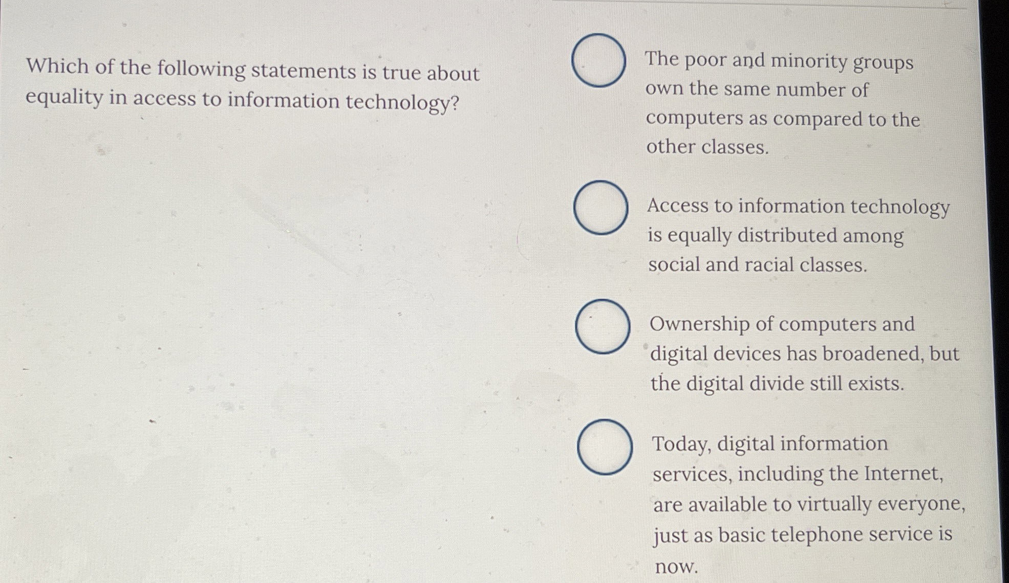 Which of the following statements is true about