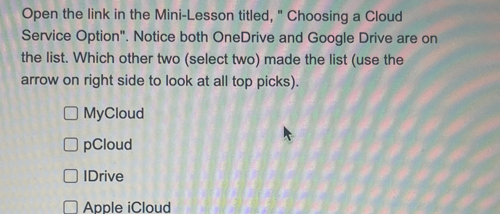 Open the link in the Mini - Lesson titled, "