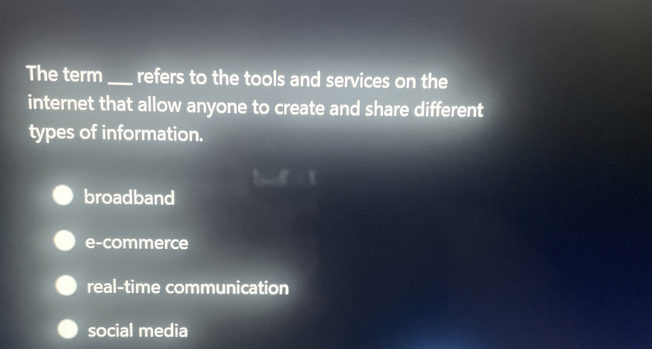 The term refers to the tools and services on the