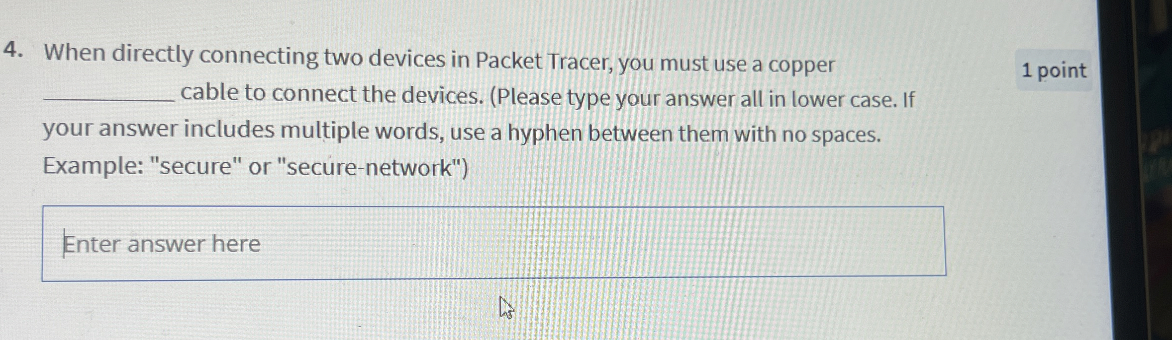 When directly connecting two devices in Packet