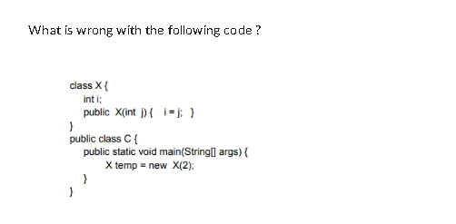 What is wrong with the following code? ` ` `