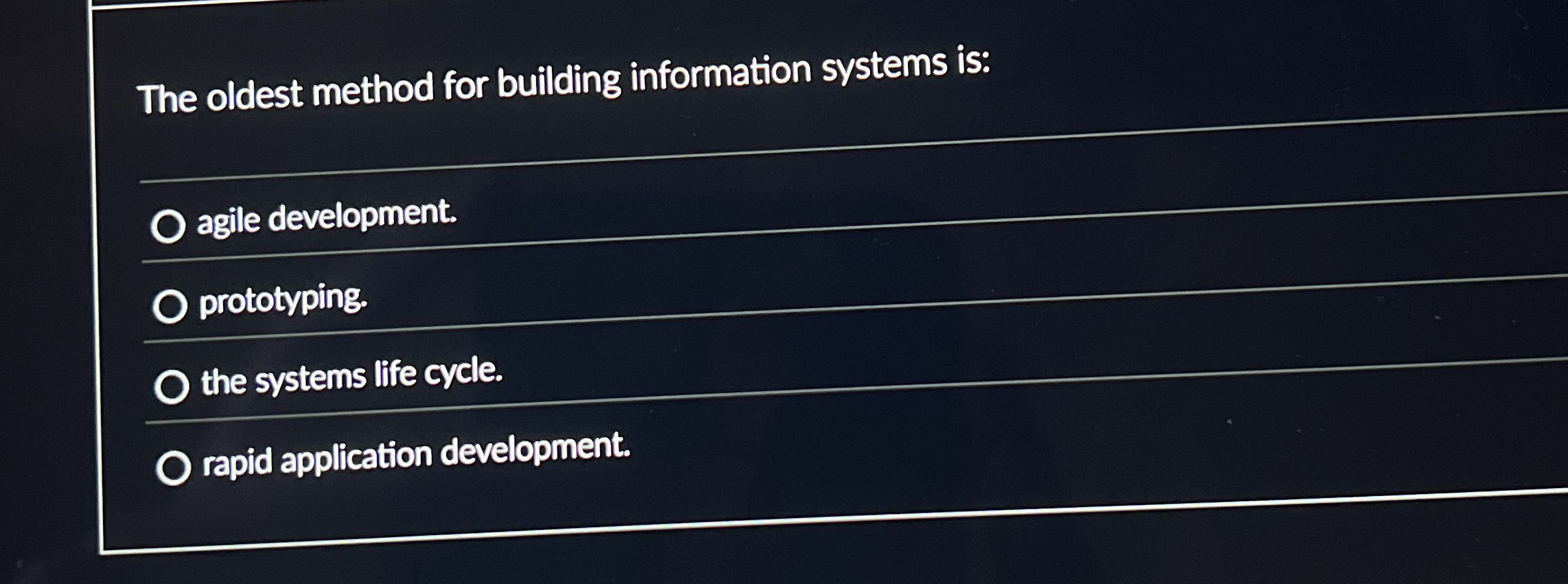 The oldest method for building information