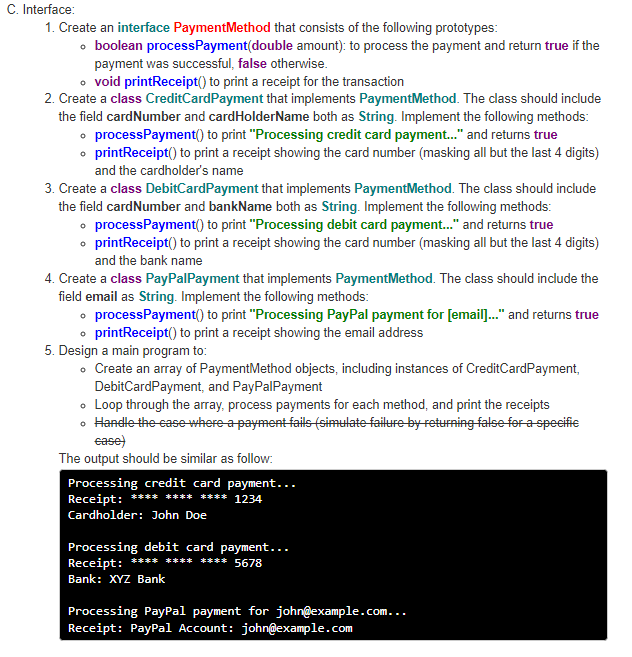 Program needs to be written in Java, having