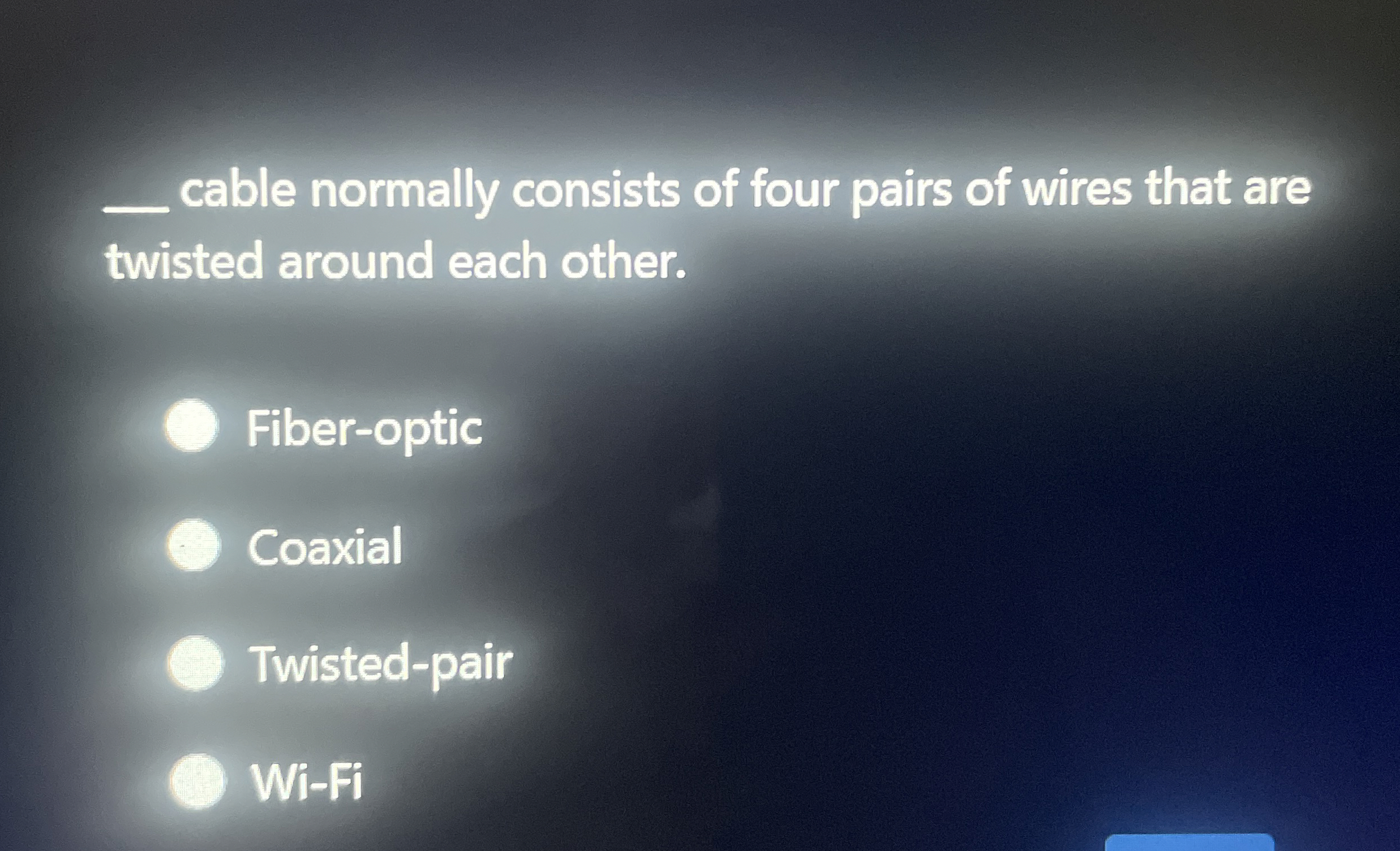 cable normally consists of four pairs of wires
