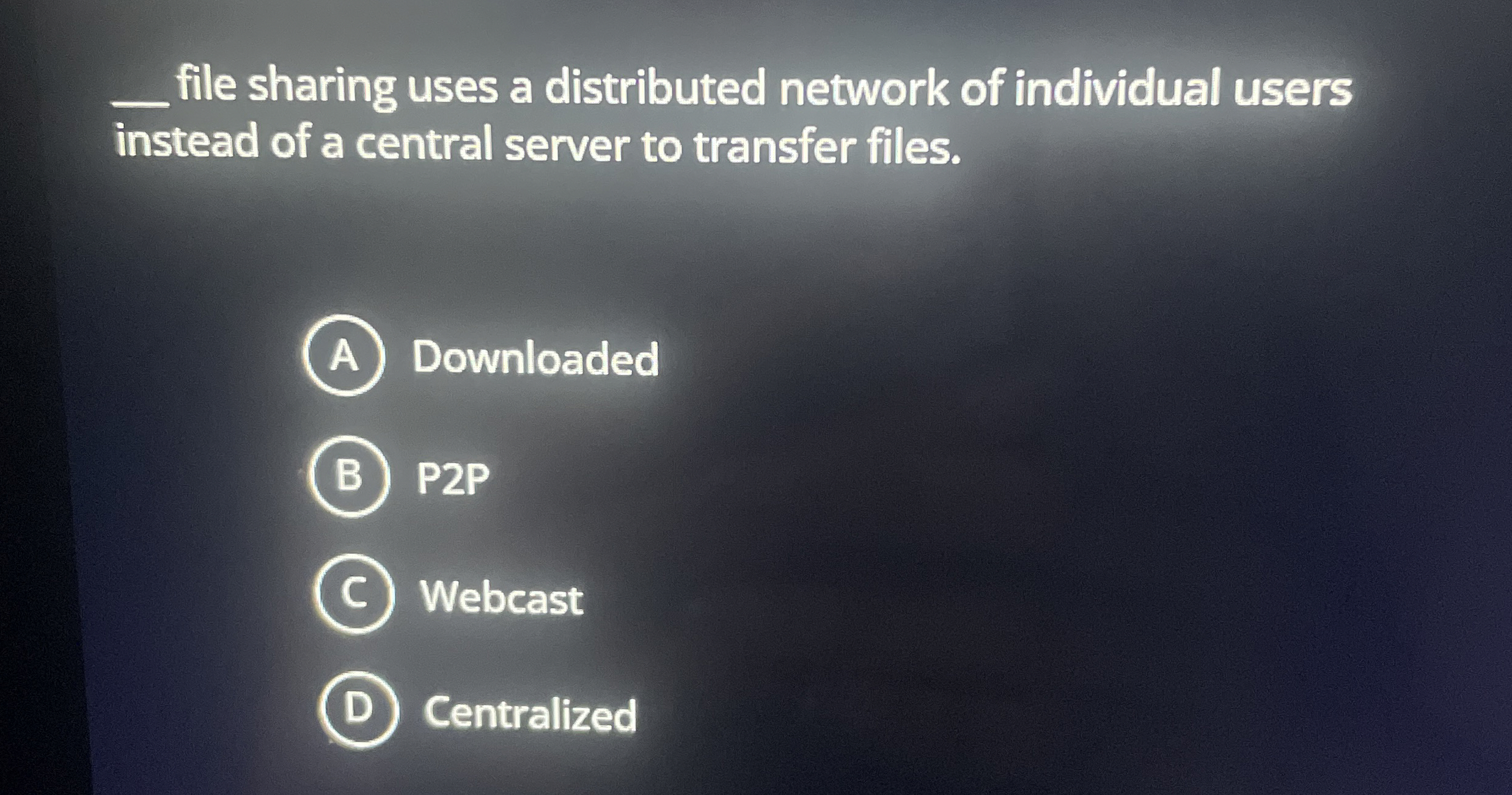 file sharing uses a distributed network of