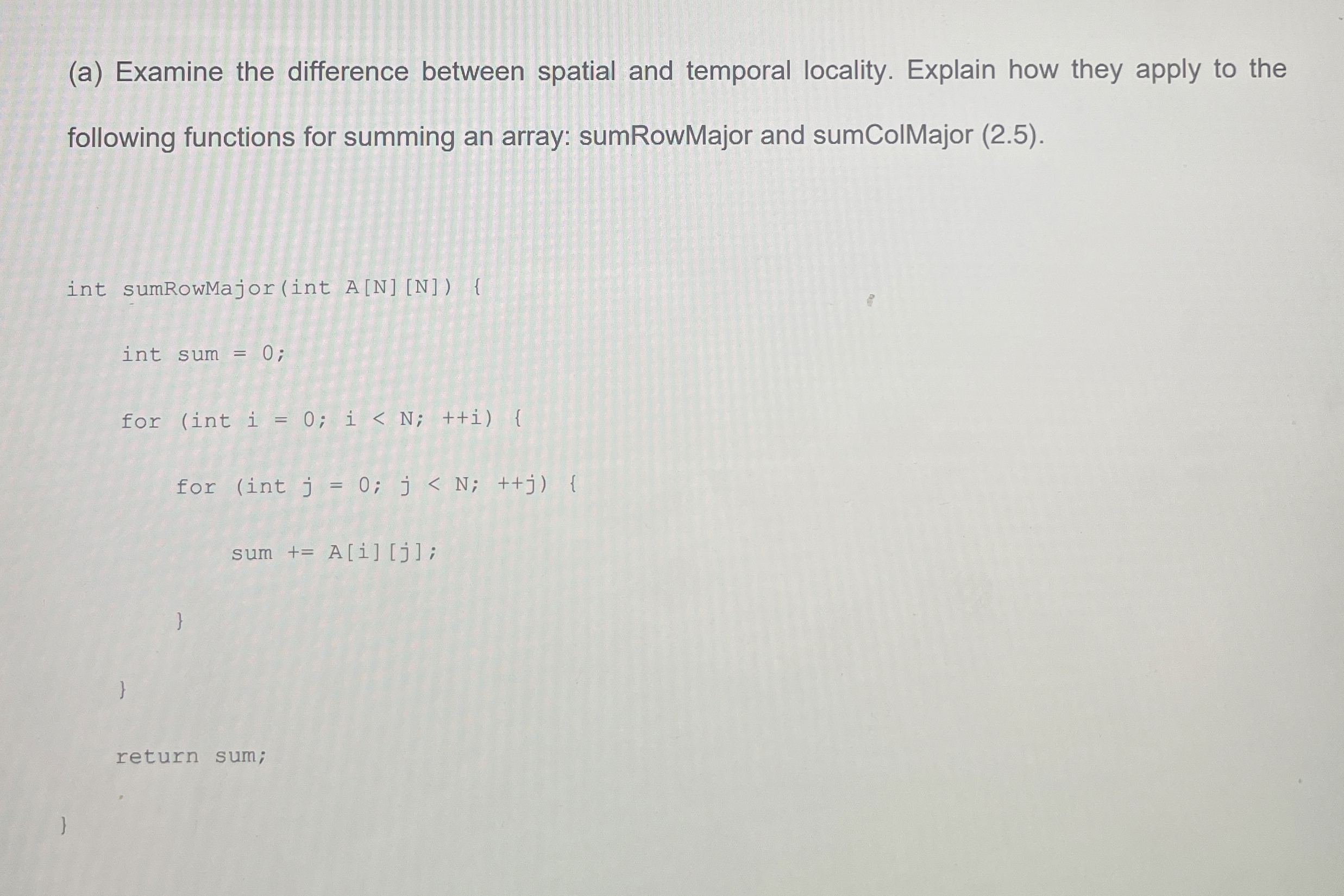( a ) Examine the difference between spatial and