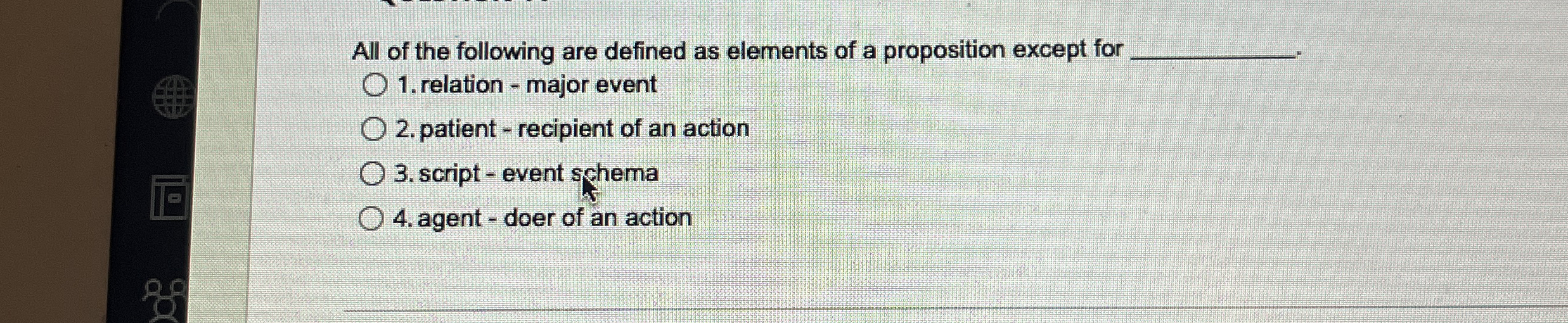 All of the following are defined as elements of a