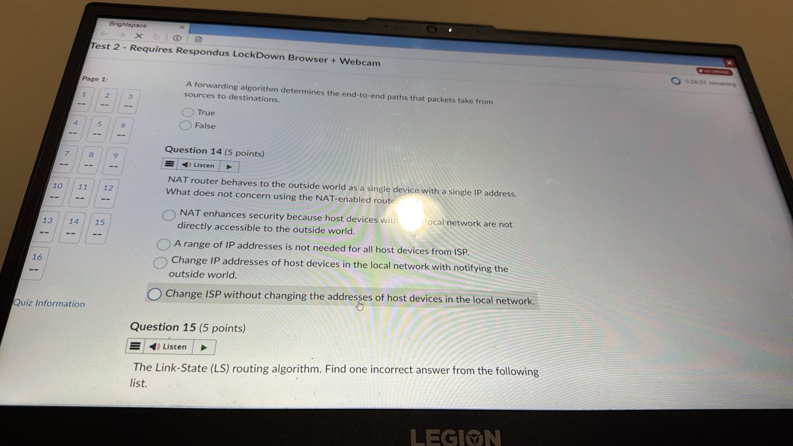 A forwarding algorithm determines the end - to -