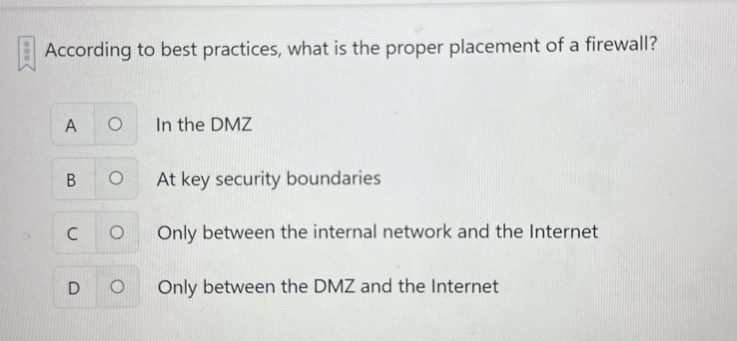 According to best practices, what is the proper