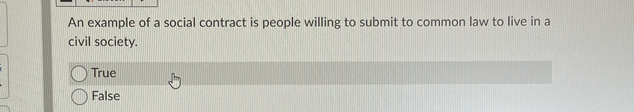 An example of a social contract is people willing