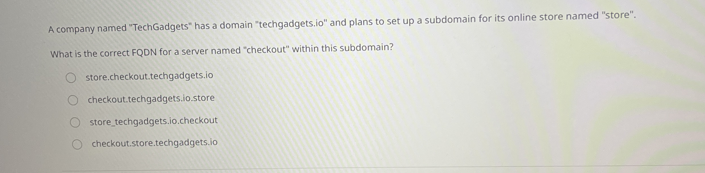 A company named "TechGadgets" has a domain "