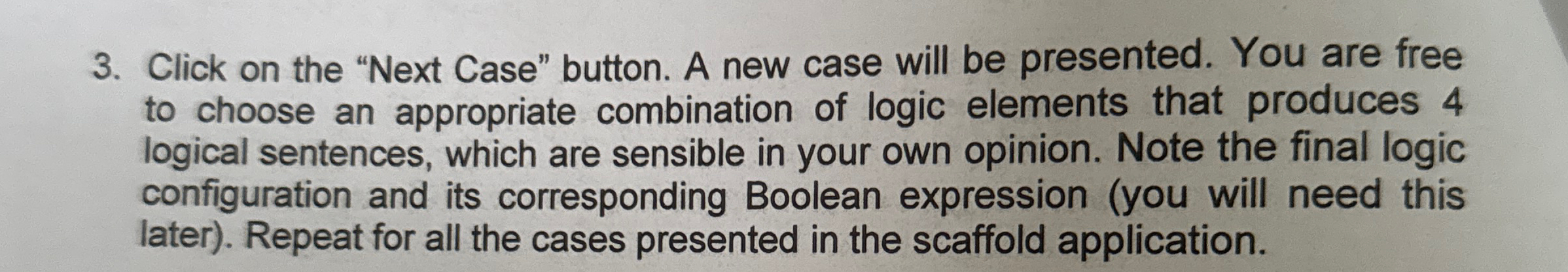 Click on the "Next Case" button. A new case will