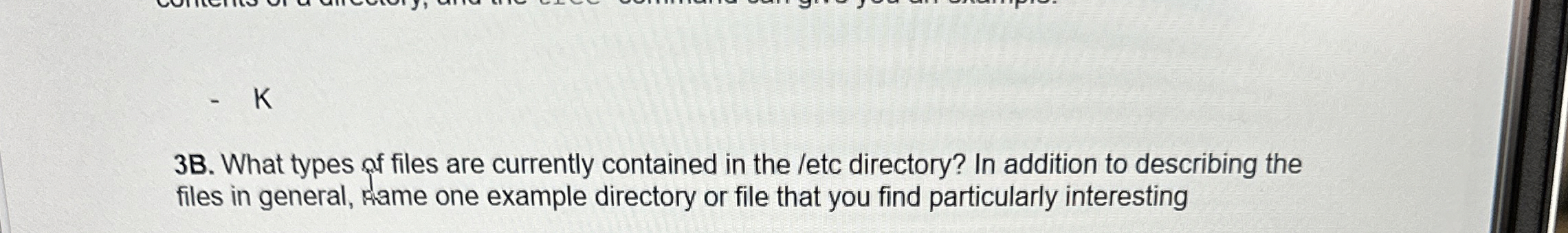 3 B . What types of files are currently contained