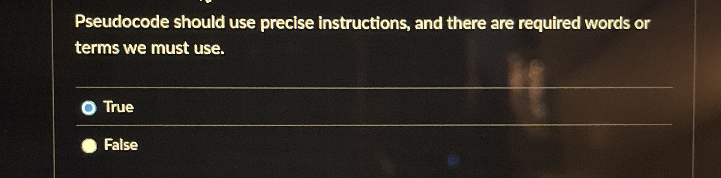 Pseudocode should use precise instructions, and