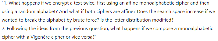 " 1 . What happens if we encrypt a text twice,