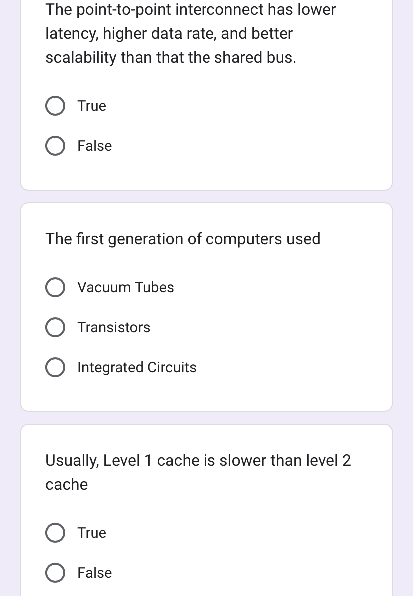 The point - to - point interconnect has lower