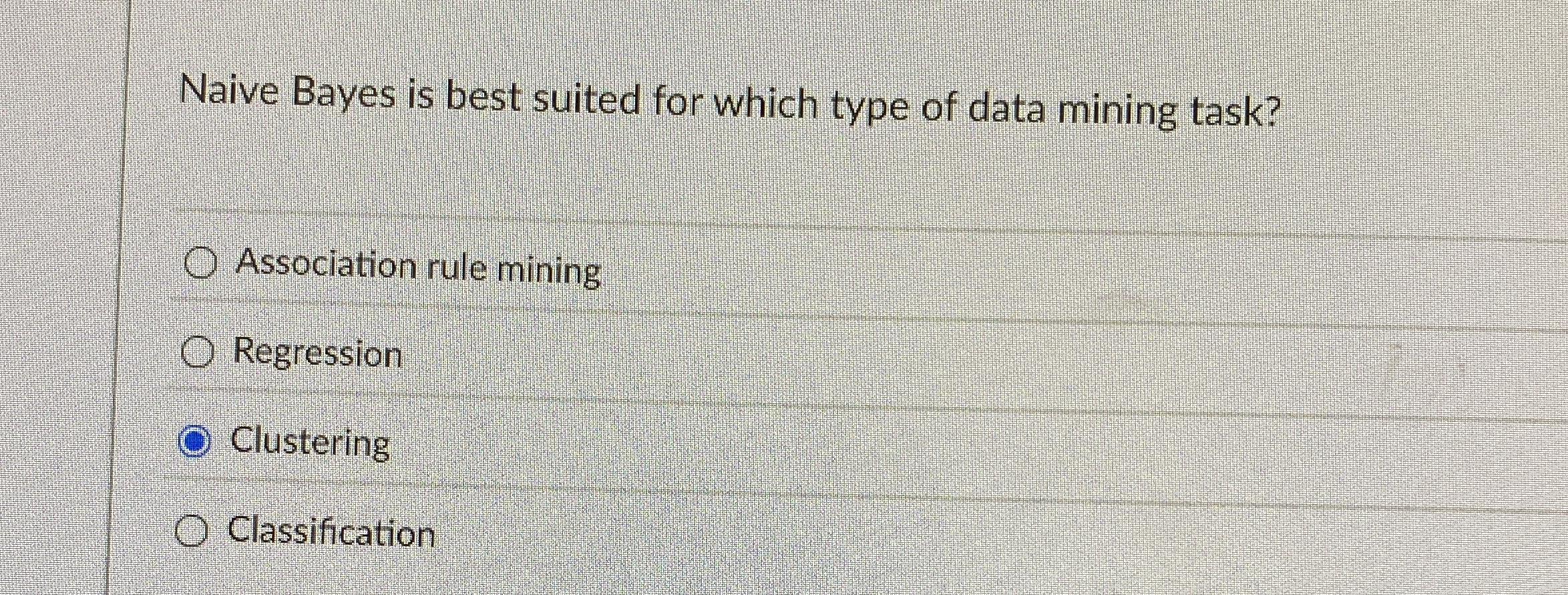 Naive Bayes is best suited for which type of data