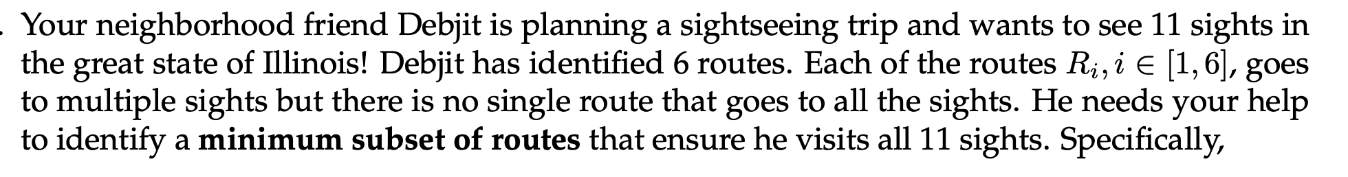 a ) Solve the following problem using the concept