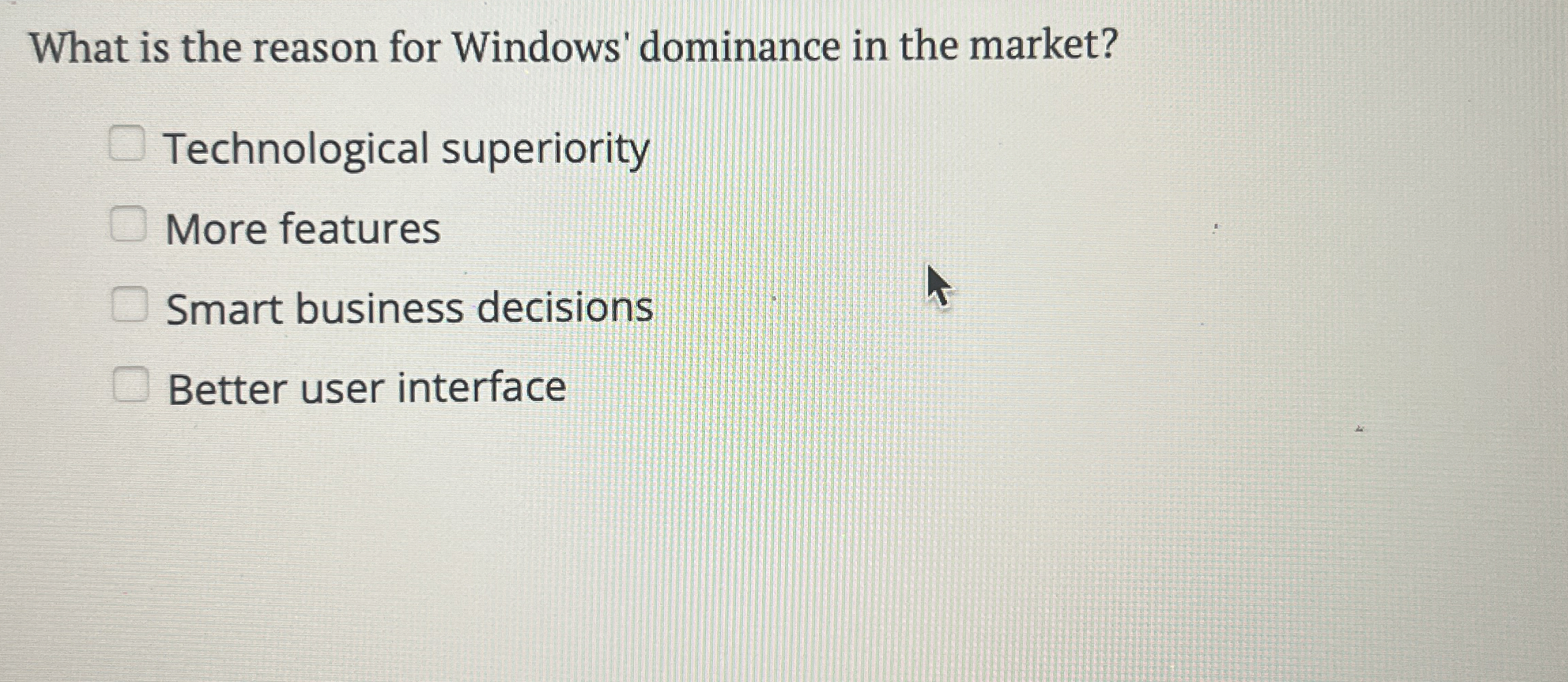 What is the reason for Windows' dominance in the