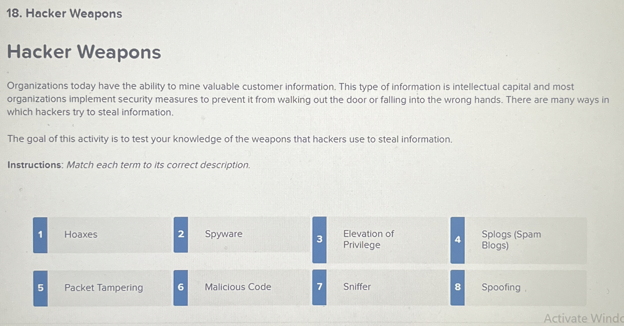 Hacker Weapons Hacker Weapons Organizations today