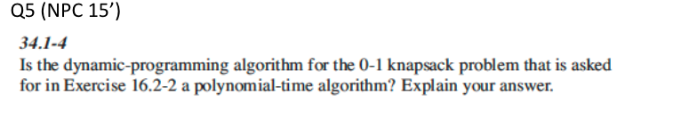Q 5 ( NPC 1 5 ' ) 3 4 . 1 - 4 Is the dynamic -