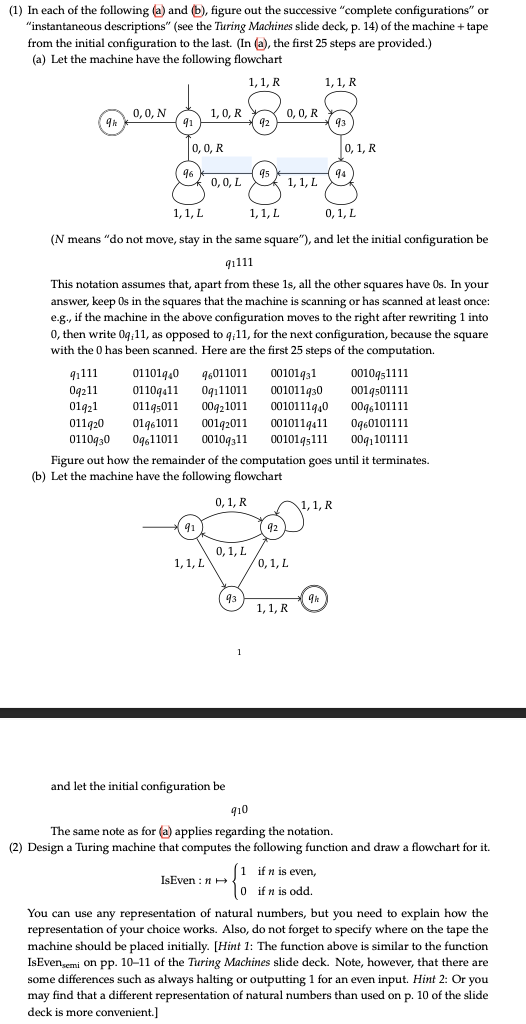( 1 ) In each of the following ( a ) and ( b ) ,