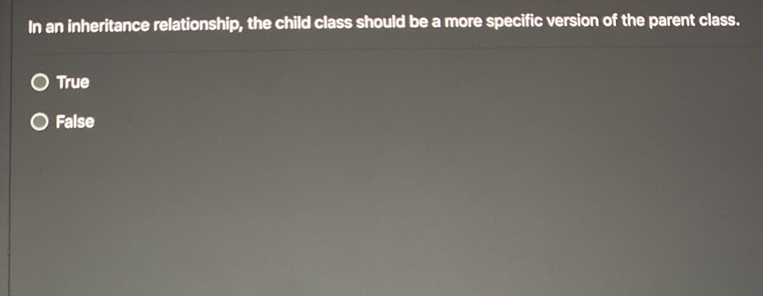 In an inheritance relationship, the child class