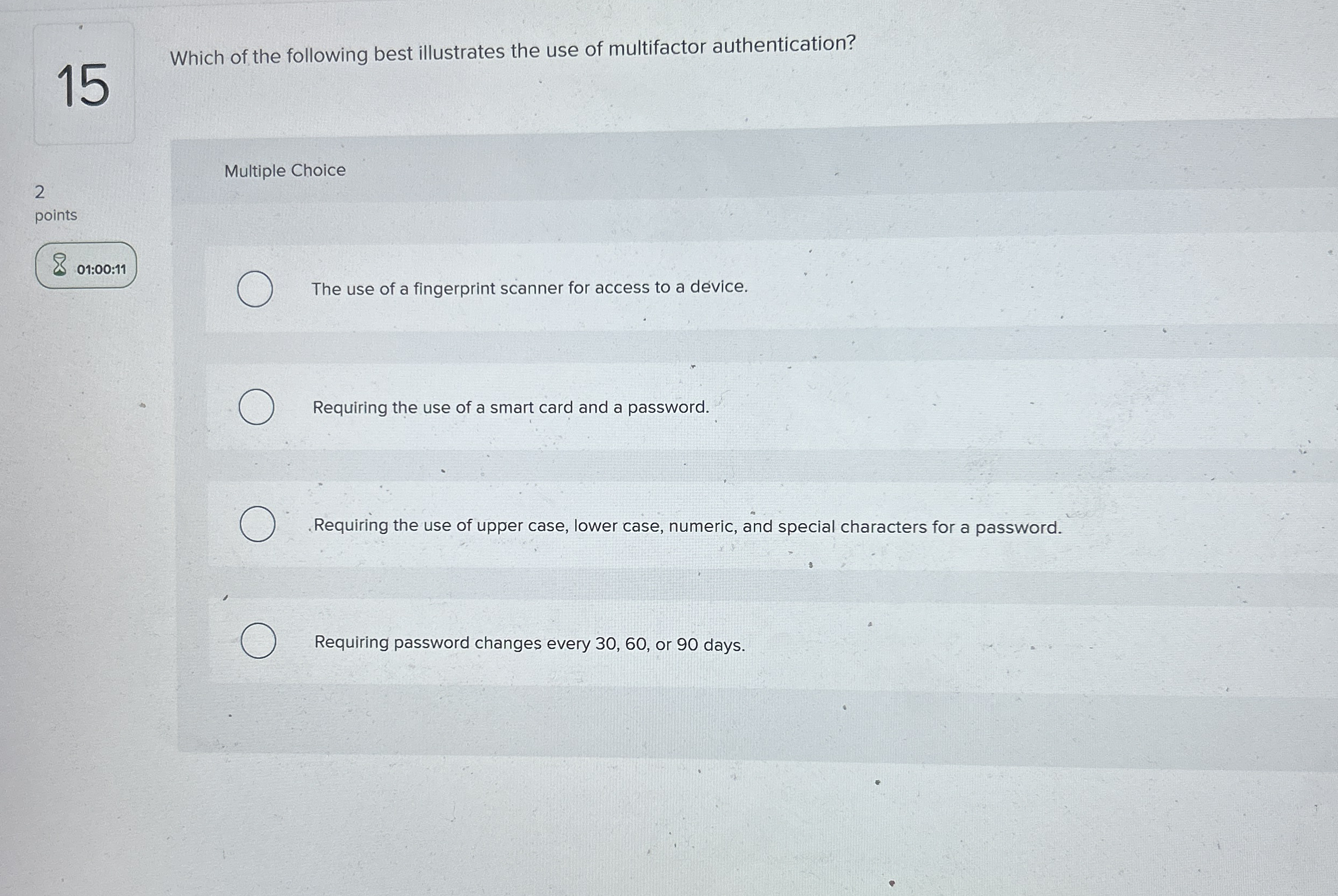 1 5 Which of the following best illustrates the