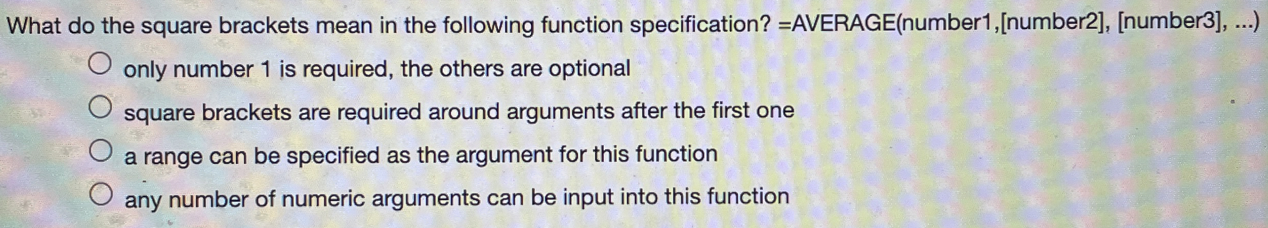 What do the square brackets mean in the following
