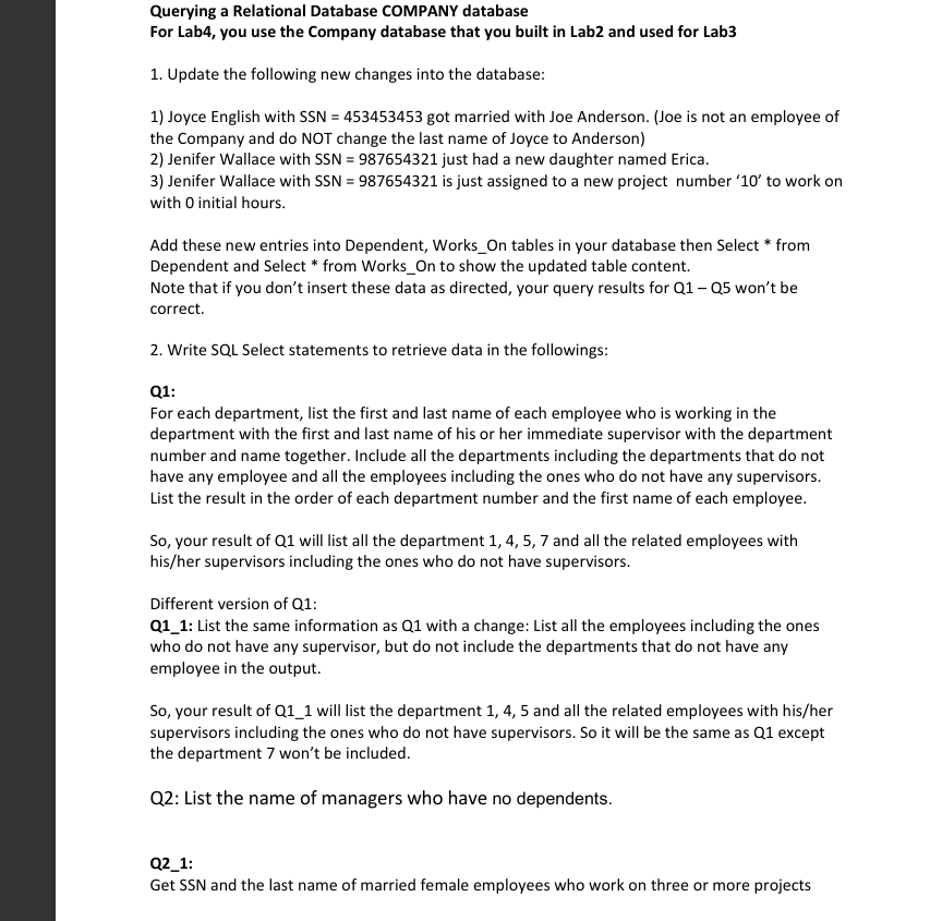 Show all screenshots using SQL Querying a