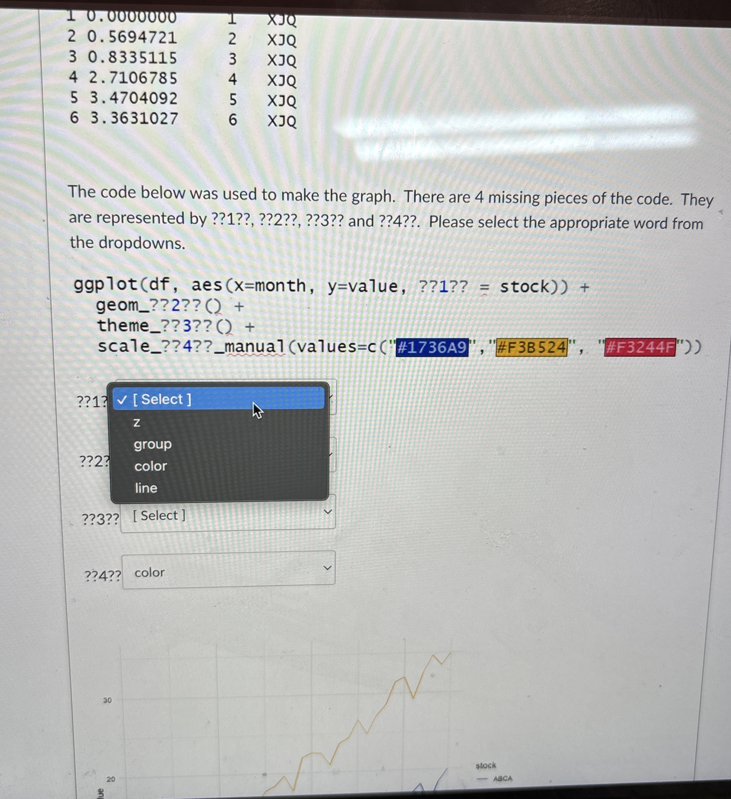 The code below was used to make the graph. There