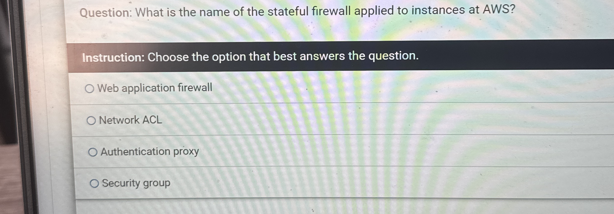 Question: What is the name of the stateful