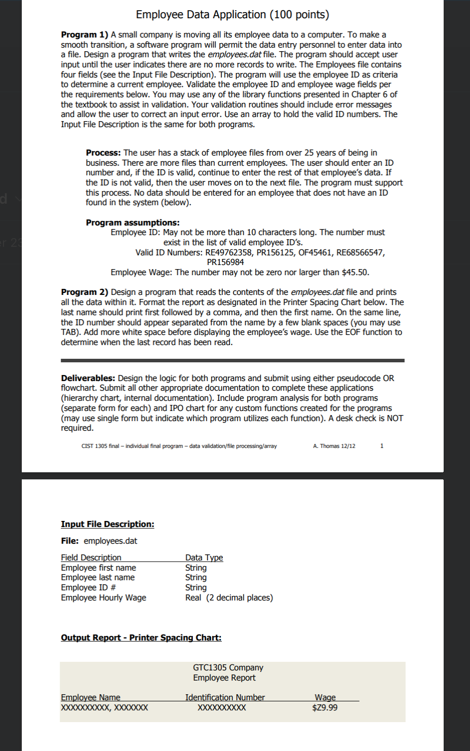 Create a Word document that contains: Analysis