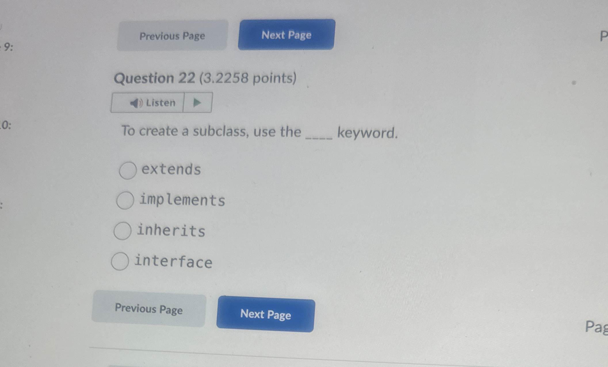 Question 2 2 ( 3 . 2 2 5 8 points ) Listen To