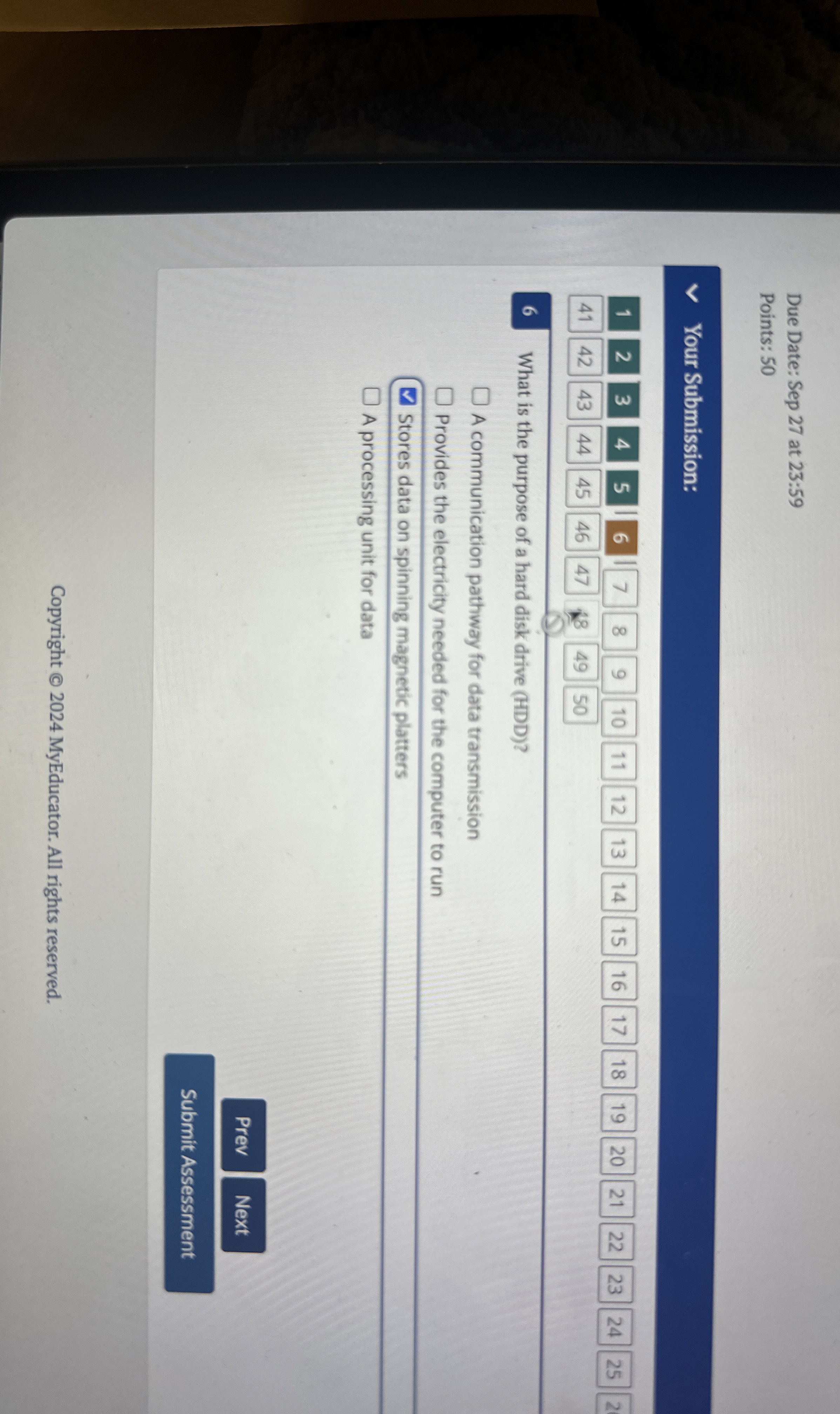 Due Date: Sep 2 7 at 2 3 : 5 9 Points: 5 0 Your