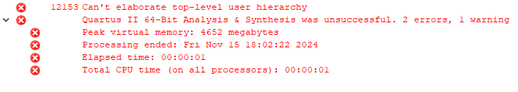 In creating a circuit in Quartus II software, I