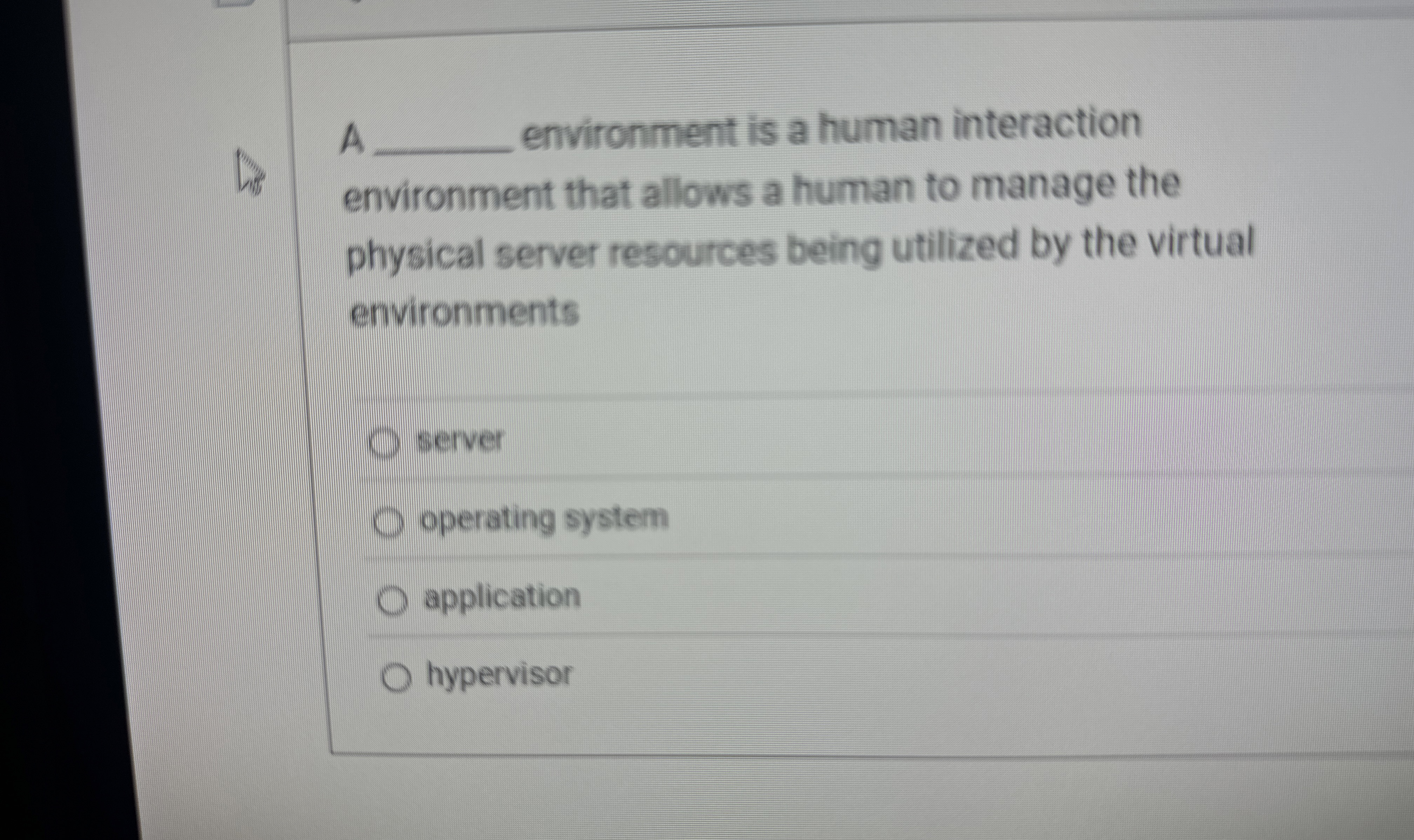 A environment is a human interaction environment