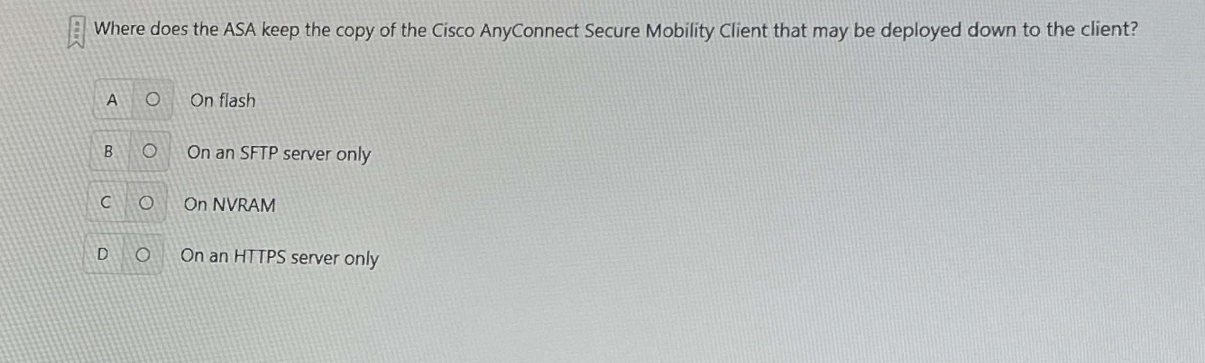 Where does the ASA keep the copy of the Cisco