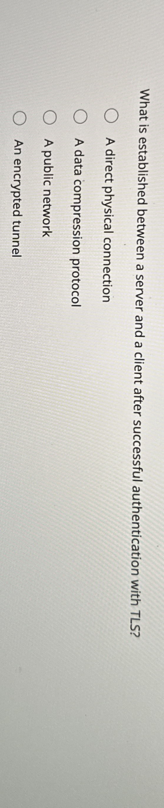 What is established between a server and a client