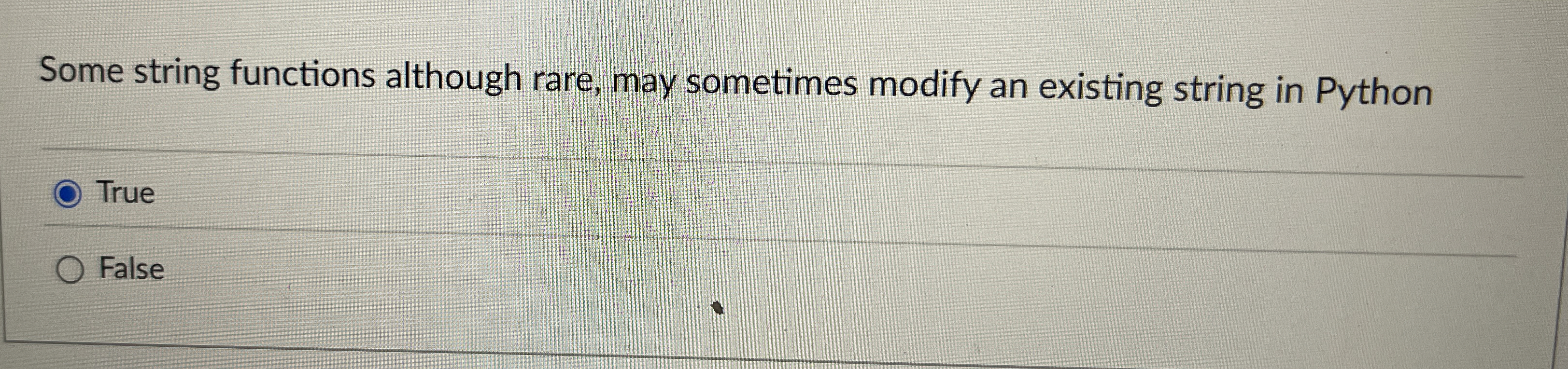 Some string functions although rare, may