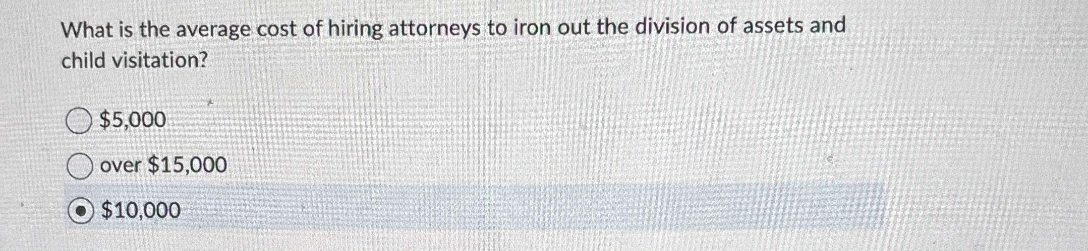 What is the average cost of hiring attorneys to